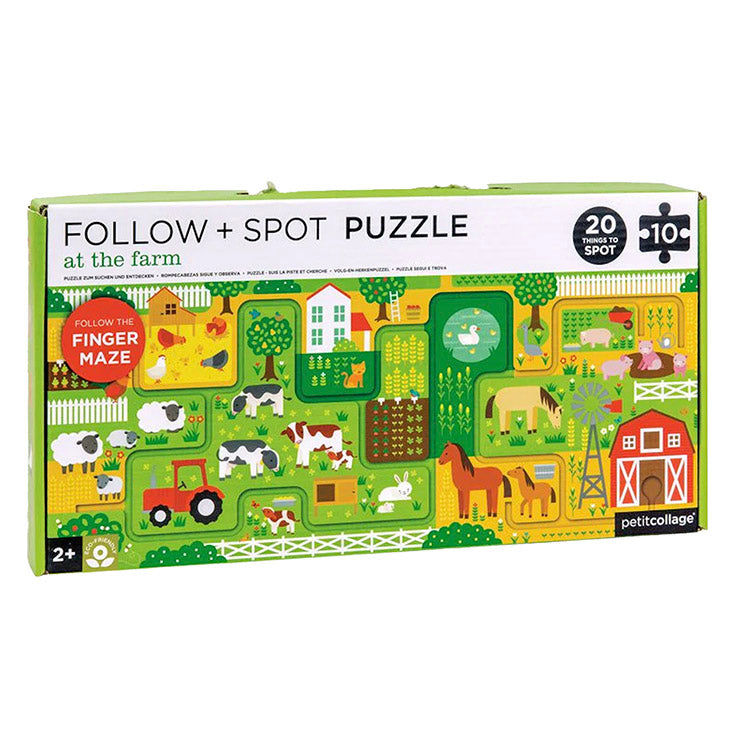 At the Farm. Follow + Spot Puzzle. 10 Piece