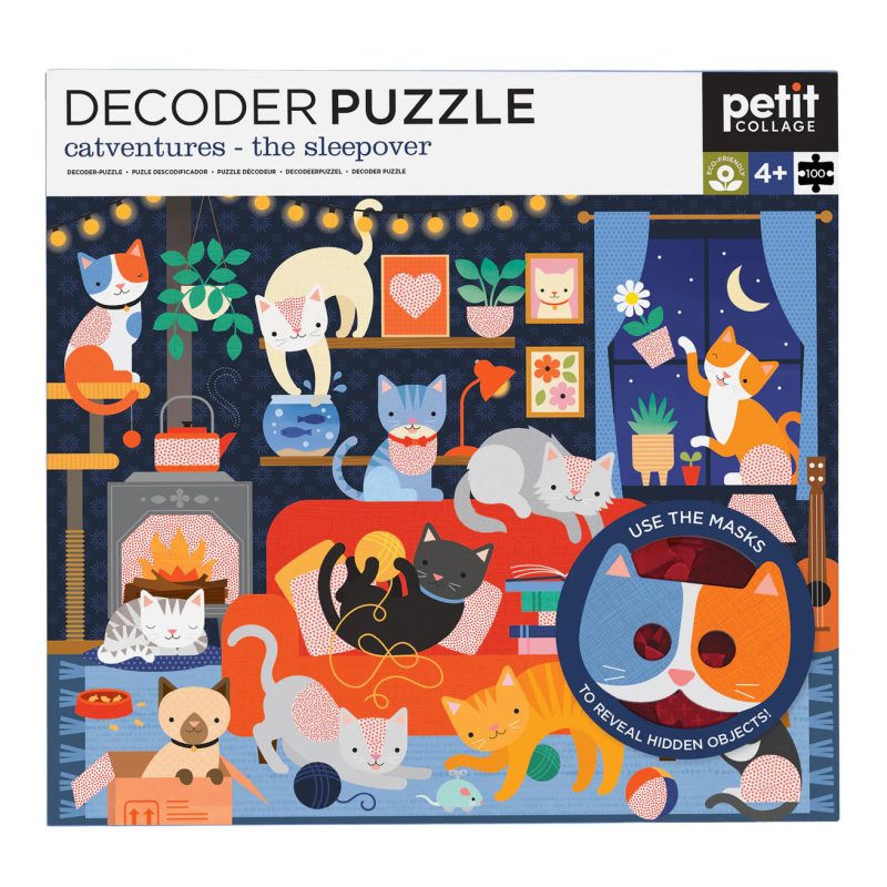 Catventures - The Sleepover. 100 Piece Decoder Puzzle