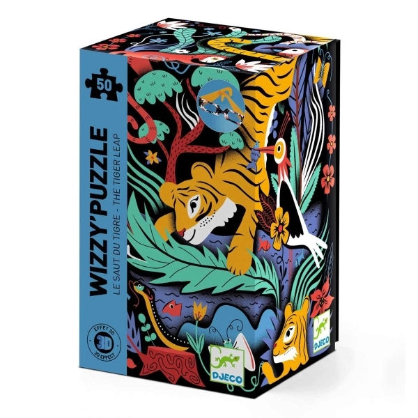 Wizzy Puzzle: 50 Piece Tiger Puzzle. with 3D Element