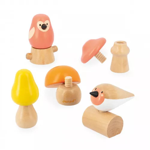Screw Toys. Birds and Mushrooms - Image 3