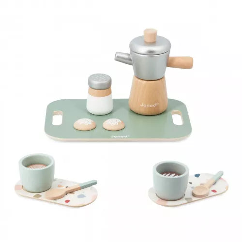 Wooden Italian Style Coffee Maker Play Set - Image 2