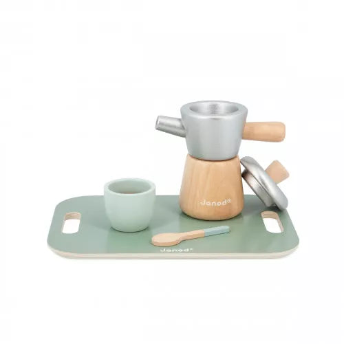 Wooden Italian Style Coffee Maker Play Set - Image 7