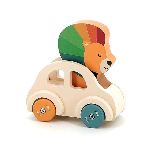 Honking Wooden Car. Lion